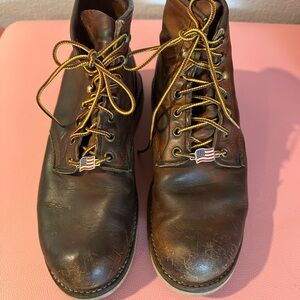 Red Wing Shoes Dark Brown Leather Boots